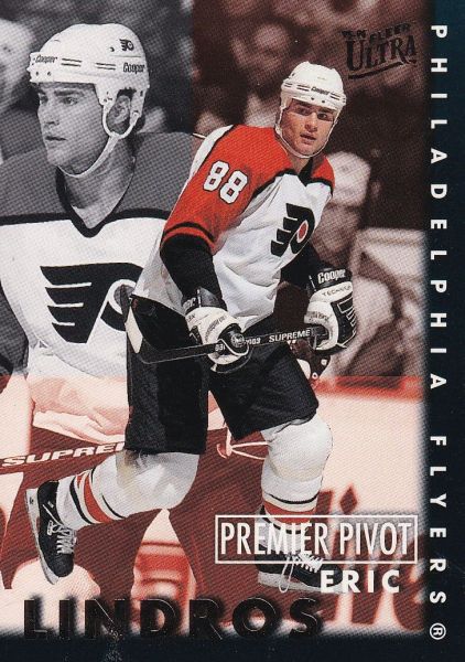 insert karta ERIC LINDROS 95-96 Fleer Ultra Premier Pivot číslo 4 of 10